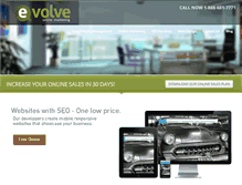 Tablet Screenshot of evolveonlinemarketing.com
